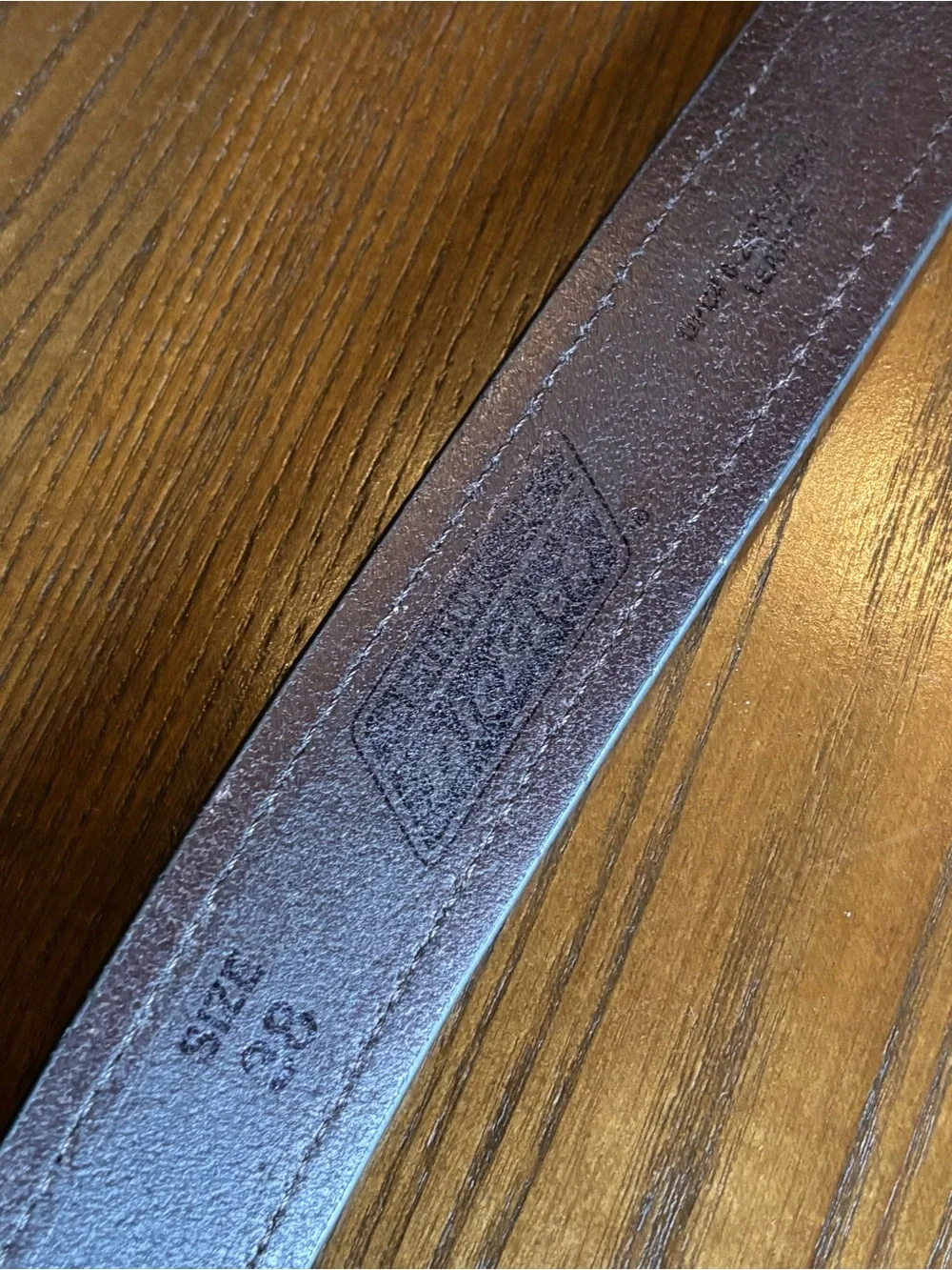 Dickies Genuine Leather Brown Belt Size 38 Matte Black Buckle 1.5” Wide